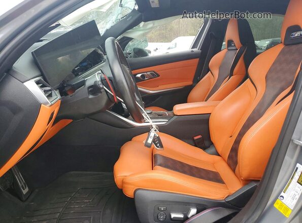 WBS33AY08PFP90601 2023 BMW M3 Серый Вид салона спереди