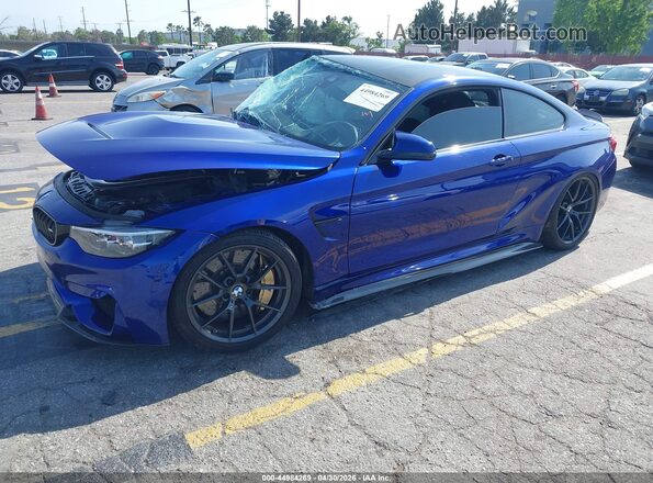 WBS3S7C56KAC09355 2019 BMW M4 Blue Առջևի ձախ երեք քառորդ տեսարան