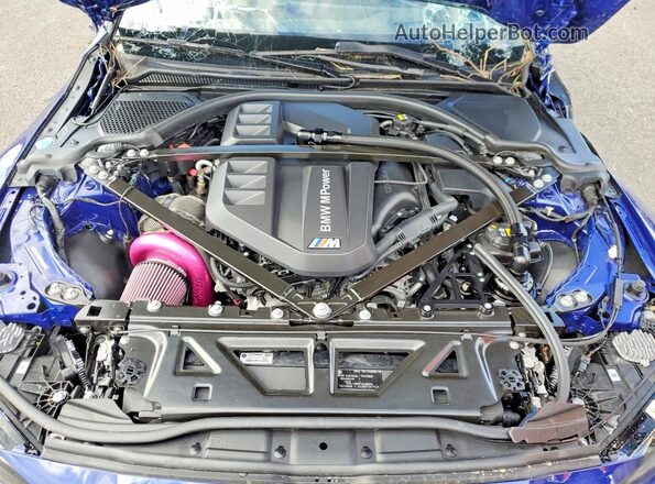 WBS43AY05PFN41807 2023 BMW M3 Blue Вид задньої частини салону