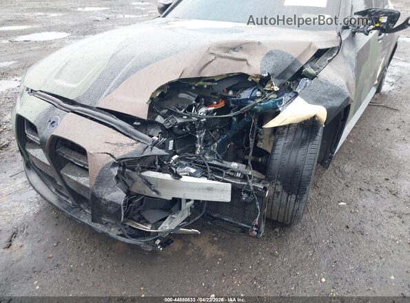 WBS43AY08NFM03885 2022 BMW M3 Black Front view