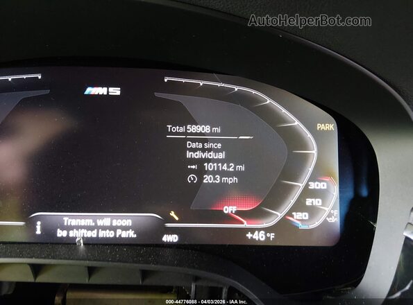 WBSJF0C02LCE36202 2020 BMW M5 Черный 