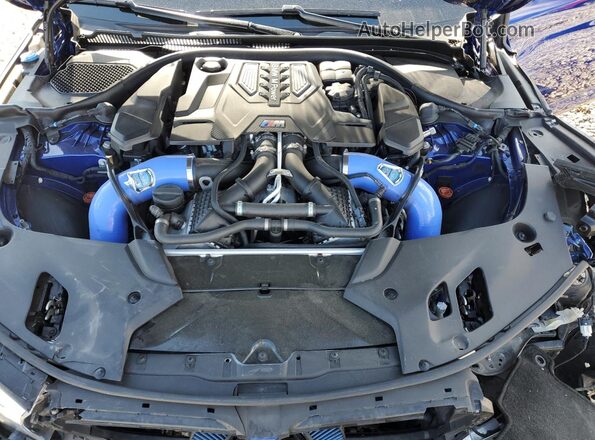 WBSJF0C50KB446921 2019 BMW M5 Blue Rear interior view