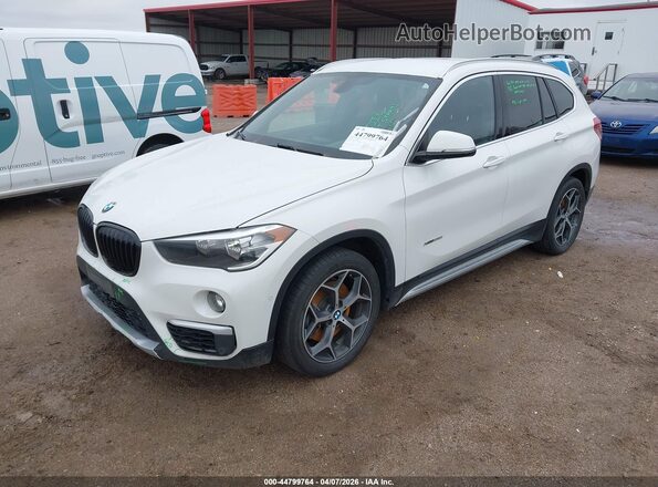 WBXHT3C31J5F90169 2018 BMW X1 White Առջևի ձախ երեք քառորդ տեսարան