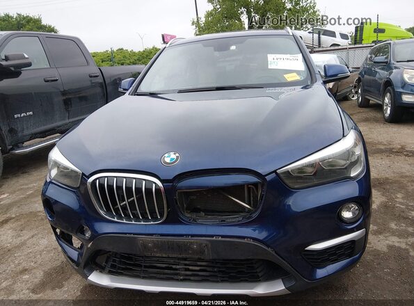 WBXHT3C35J5K21554 2018 BMW X1 Blue Instrument cluster view