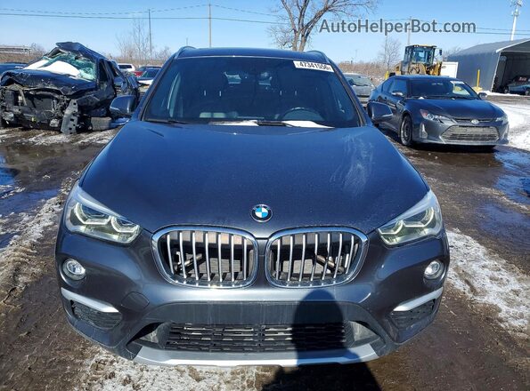 WBXHT3C37J5K30790 2018 BMW X1 Gray Դիմացի տեսք