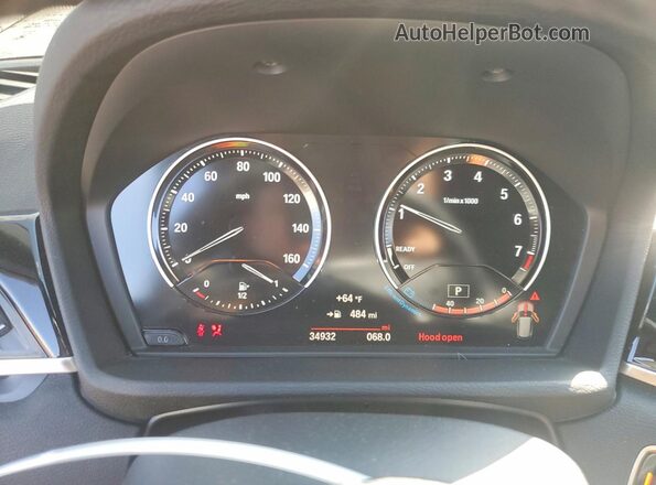 WBXHT3C38J5L32549 2018 BMW X1 Black Widok zestawu wskaźników