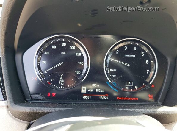 WBXYJ1C09L5P07111 2020 BMW X2 Gray Instrument cluster view