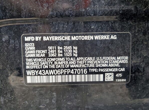 WBY43AW06PFP47016 2023 BMW I4 Black Widok komory silnika