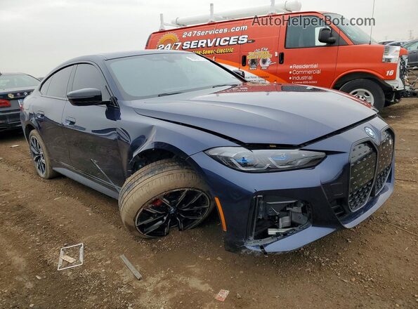 WBY73AW04PFP34696 2023 BMW I4 Blue Передня права чверть
