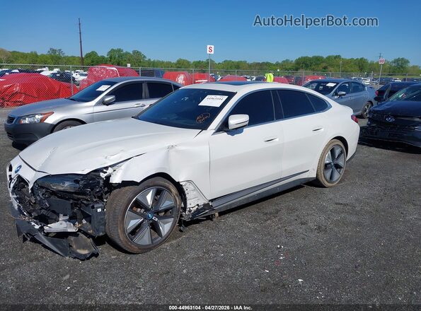 WBY73AW04RFT34205 2024 BMW I4 White Առջևի ձախ երեք քառորդ տեսարան