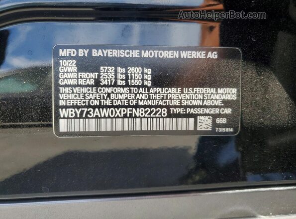 WBY73AW0XPFN82228 2023 BMW I4 Black Вид підкапотного простору