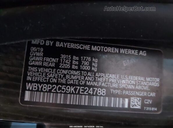 WBY8P2C59K7E24788 2019 BMW I3 Black Engine compartment view