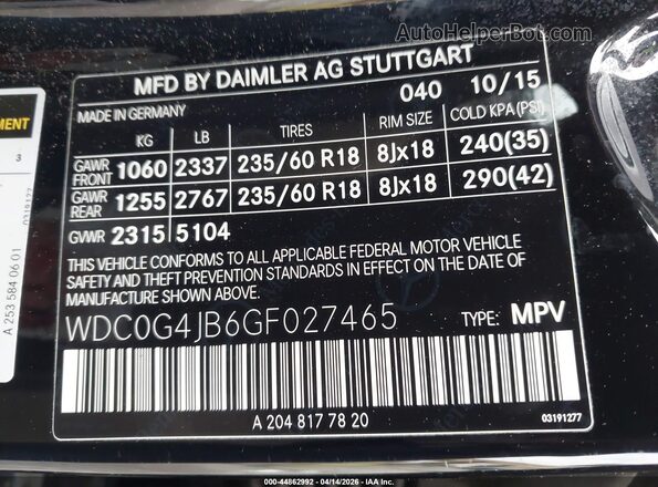 WDC0G4JB6GF027465 2016 MERCEDES-BENZ GLC 300 Black Widok komory silnika