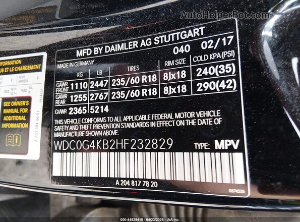 WDC0G4KB2HF232829 2017 MERCEDES-BENZ GLC 300 Black Engine compartment view