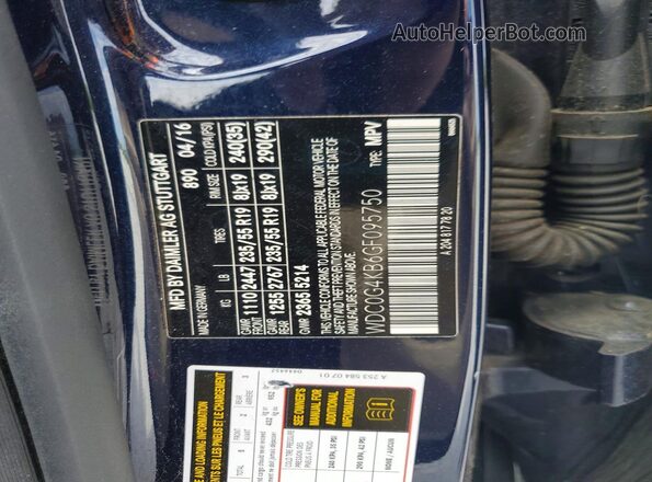 WDC0G4KB6GF095750 2016 MERCEDES-BENZ GLC-CLASS Blue 