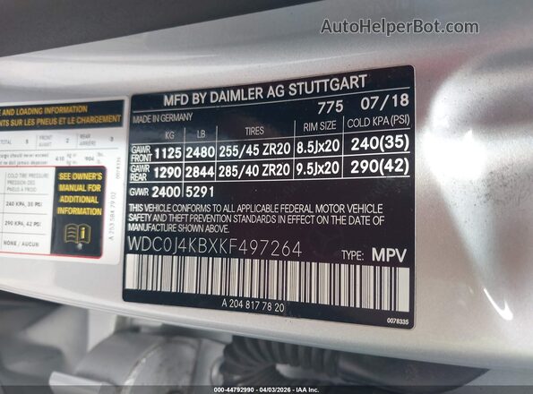 WDC0J4KBXKF497264 2019 MERCEDES-BENZ GLC 300 COUPE Silver ძრავის განყოფილების ხედი