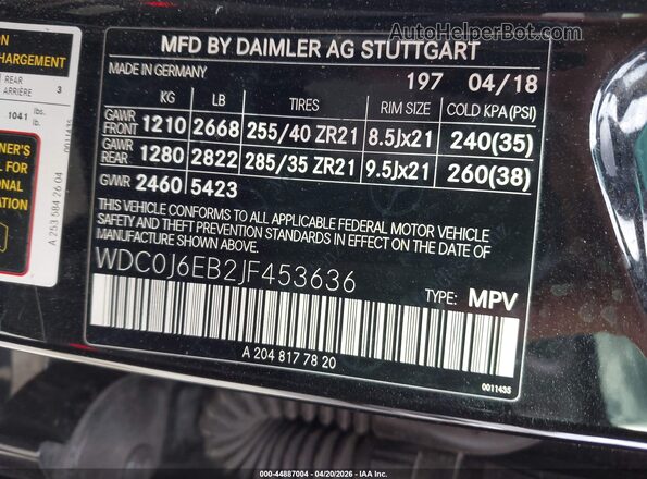 WDC0J6EB2JF453636 2018 MERCEDES-BENZ AMG GLE 43 COUPE Black Vista del compartimento del motor