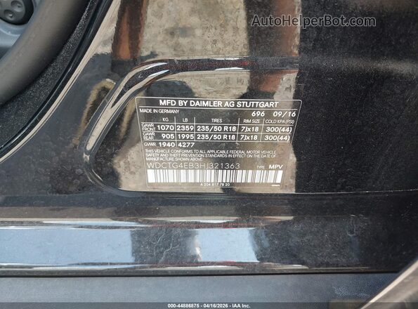 WDCTG4EB3HJ321363 2017 MERCEDES-BENZ GLA 250 Black Widok komory silnika