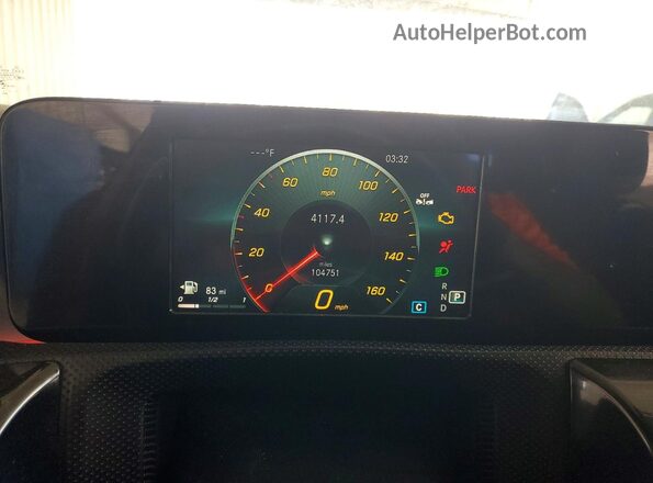WDD3G4EB3KW013177 2019 MERCEDES-BENZ A Red Instrument cluster view