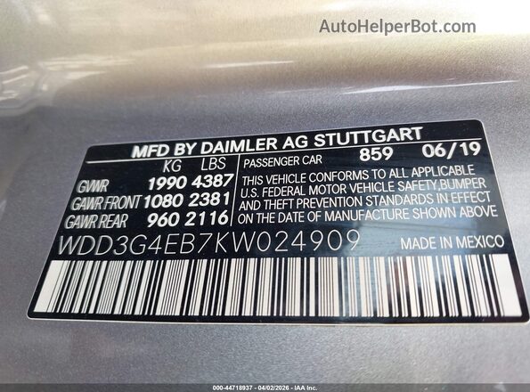 WDD3G4EB7KW024909 2019 MERCEDES-BENZ A 220 Желто-коричневый Вид подкапотного пространства
