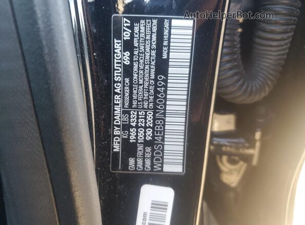 WDDSJ4EB8JN606499 2018 MERCEDES-BENZ CLA-CLASS Black 