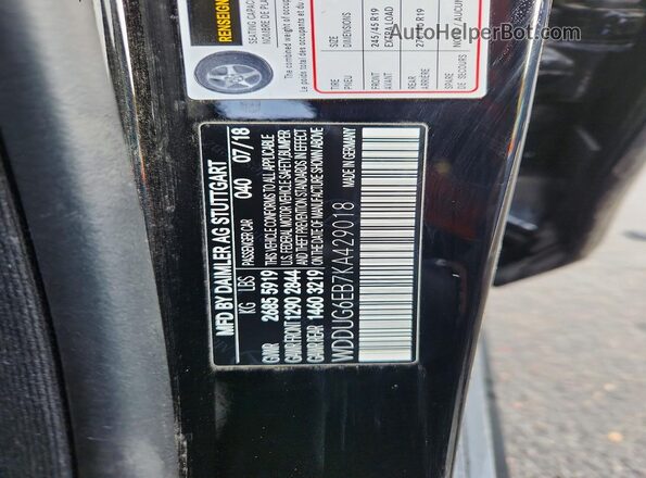 WDDUG6EB7KA429018 2019 MERCEDES-BENZ S Черный Вид подкапотного пространства