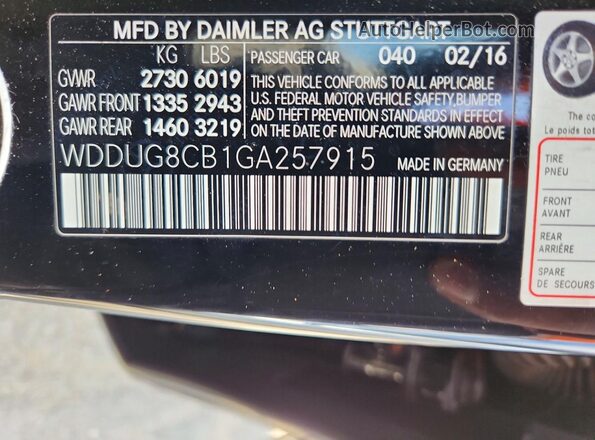 WDDUG8CB1GA257915 2016 MERCEDES-BENZ S Black Engine compartment view