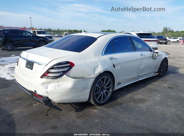 WDDUG8DB0KA474833 2019 MERCEDES-BENZ S-CLASS Белый Задняя правая четверть