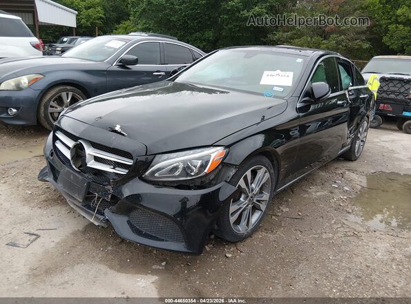 WDDWF4JB0JR333608 2018 MERCEDES-BENZ C-CLASS Black Առջևի ձախ երեք քառորդ տեսարան