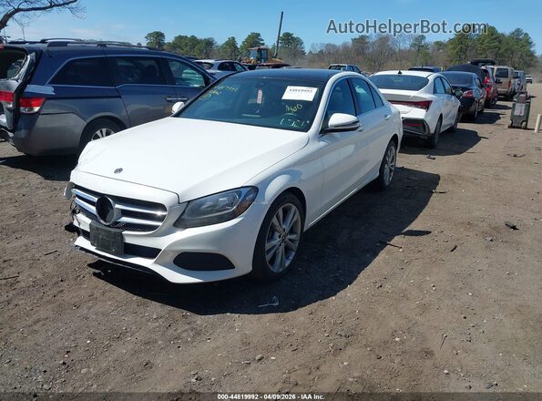 WDDWF4KB1JR418892 2018 MERCEDES-BENZ C-CLASS White წინა მარცხენა ხედი სამი მეოთხედიდან