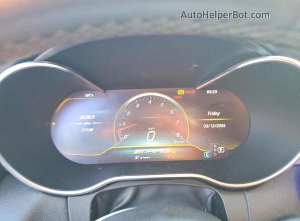 WDDWF6EB5LR552864 2020 MERCEDES-BENZ C White Instrument cluster view