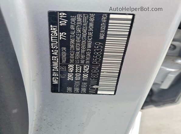WDDWF8DB4LR558359 2020 MERCEDES-BENZ C Silver Vista del compartimento del motor