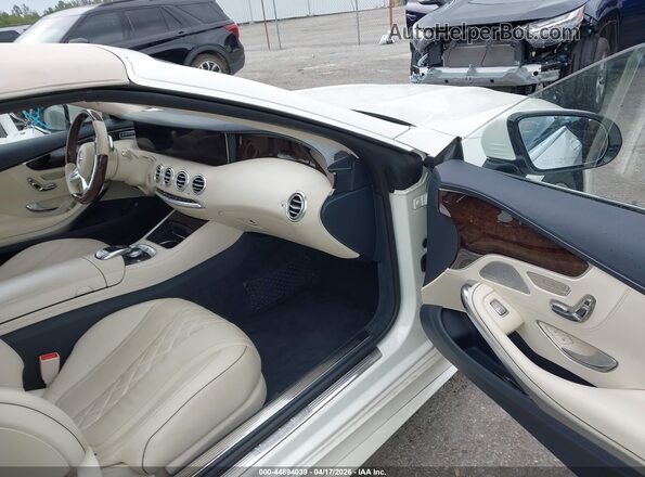 WDDXK8DB9JA031638 2018 MERCEDES-BENZ S-CLASS White Widok wnętrza z przodu