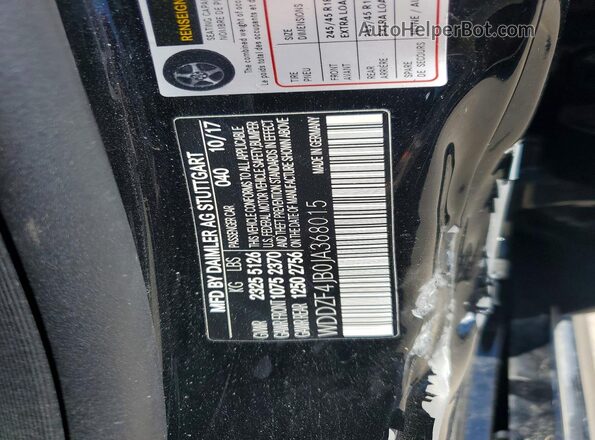 WDDZF4JB0JA368015 2018 MERCEDES-BENZ E Black Widok komory silnika