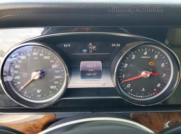 WDDZF4KB8HA225712 2017 MERCEDES-BENZ E Blue ხელსაწყოთა პანელის ხედი