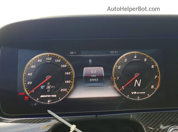 WDDZF8KB1LA704358 2020 MERCEDES-BENZ E-CLASS Gray ხელსაწყოთა პანელის ხედი