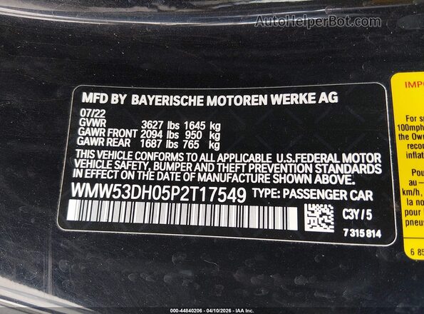 WMW53DH05P2T17549 2023 MINI HARDTOP Blue Engine compartment view