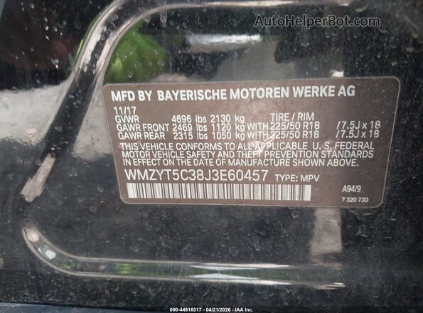 WMZYT5C38J3E60457 2018 MINI COUNTRYMAN Черный Вид подкапотного пространства