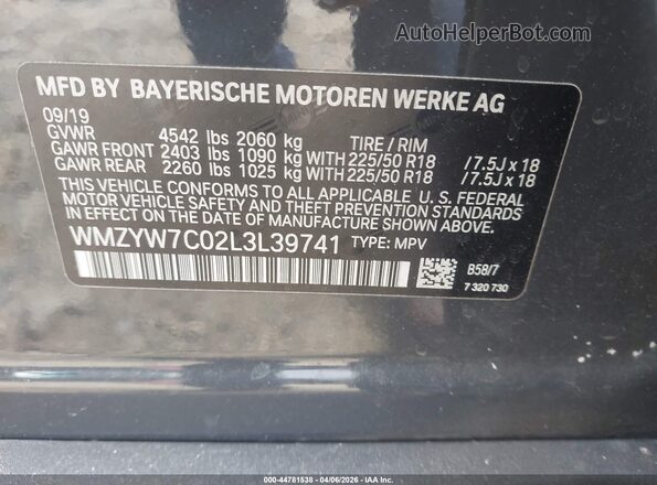 WMZYW7C02L3L39741 2020 MINI COUNTRYMAN Gray Widok komory silnika