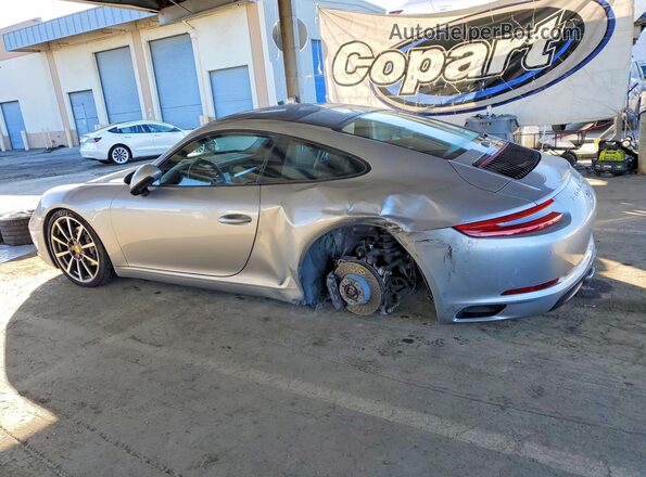 WP0AA2A92JS105980 2018 PORSCHE 911 Silver უკანა მარცხენა