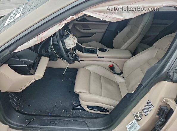 WP0AA2Y18PSA14997 2023 PORSCHE TAYCAN Tan Widok wnętrza z przodu