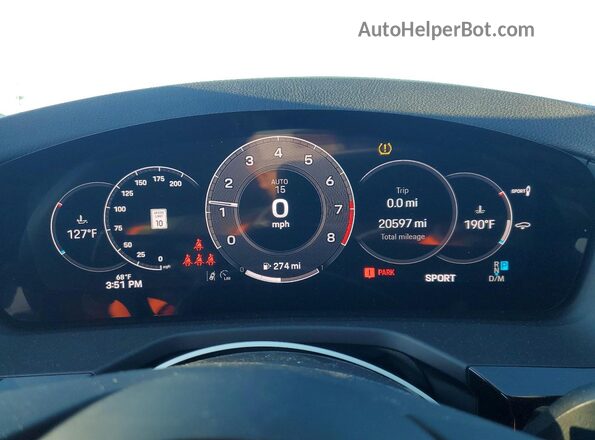 WP0AA2YA0SL001550 2025 PORSCHE PANAMERA Black Widok zestawu wskaźników