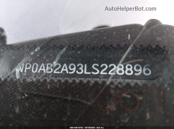 WP0AB2A93LS228896 2020 PORSCHE 911 Black ძრავის განყოფილების ხედი
