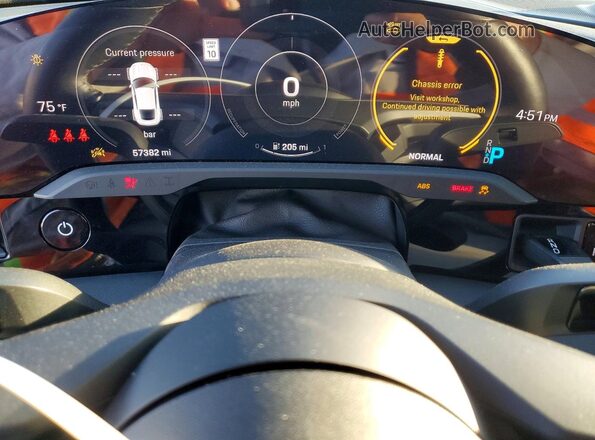 WP0AB2Y10MSA41720 2021 PORSCHE TAYCAN Gray Instrument cluster view