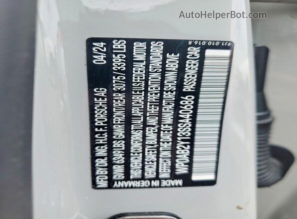 WP0AB2Y13SSA40686 2025 PORSCHE TAYCAN Gray 