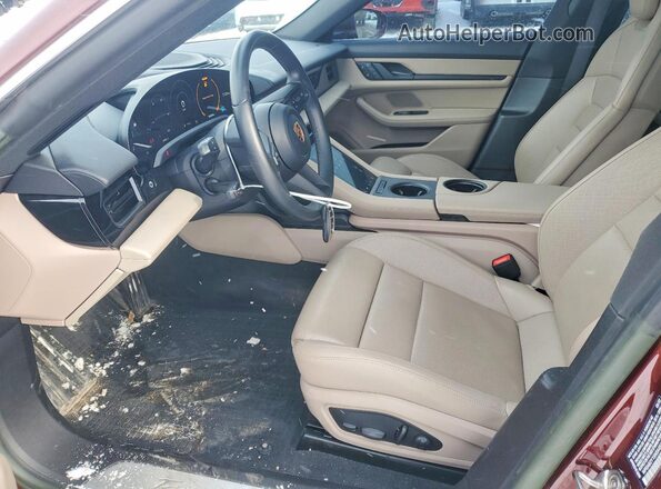 WP0AB2Y15NSA45487 2022 PORSCHE TAYCAN Burgundy Вид салону спереду