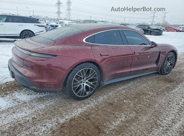 WP0AB2Y15NSA45487 2022 PORSCHE TAYCAN Burgundy Задня права чверть