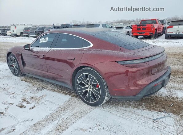 WP0AB2Y15NSA45487 2022 PORSCHE TAYCAN Burgundy Задня ліва чверть