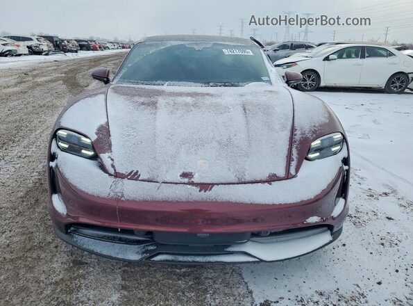 WP0AB2Y15NSA45487 2022 PORSCHE TAYCAN Burgundy Вид спереду