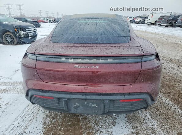 WP0AB2Y15NSA45487 2022 PORSCHE TAYCAN Burgundy Вид ззаду